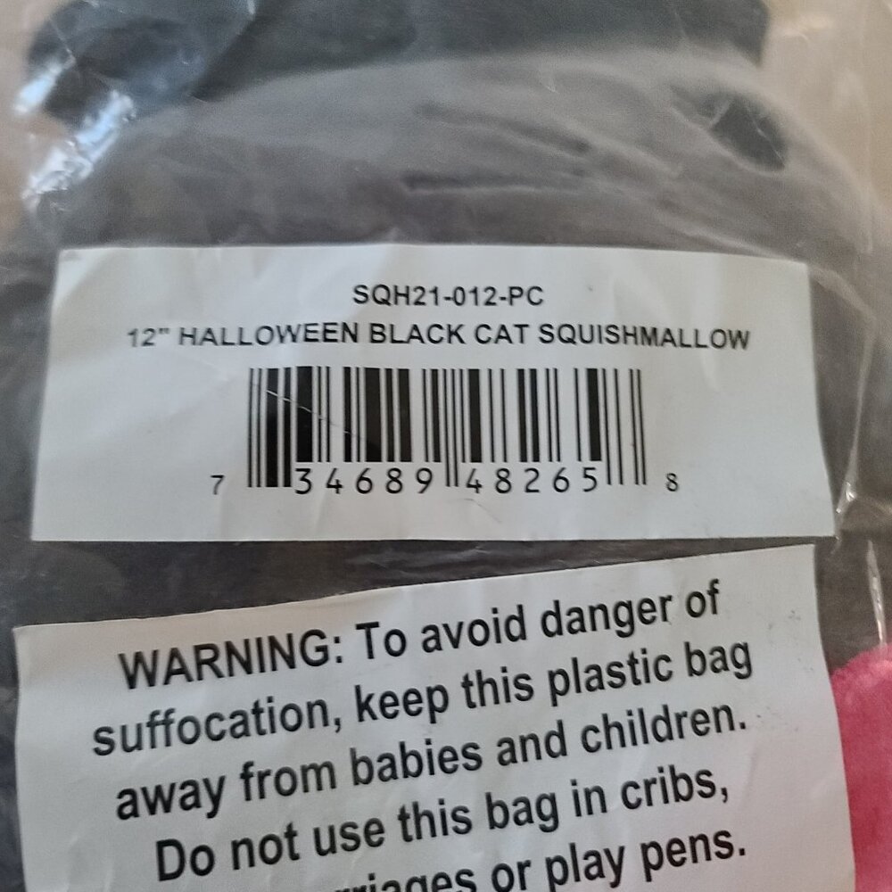 Squishmallows Catarina 12" Halloween Black Cat in Witch Hat Plush Kellytoy NWT - Picture 3 of 6
